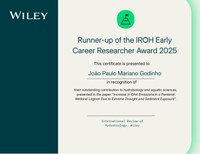 Pesquisa de João Godinho, discente do PPGBMA, é premiada no IROH Early Career Researcher Award 2025